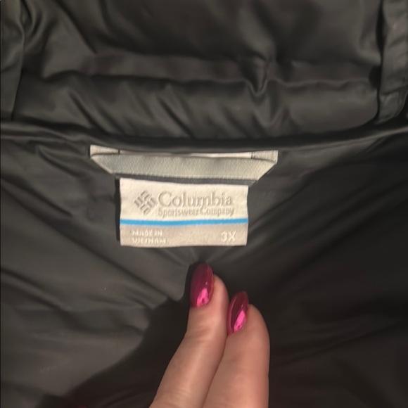 Columbia Black Quilted Puffer Coat with Stand-Up Collar - Picture 2 of 4